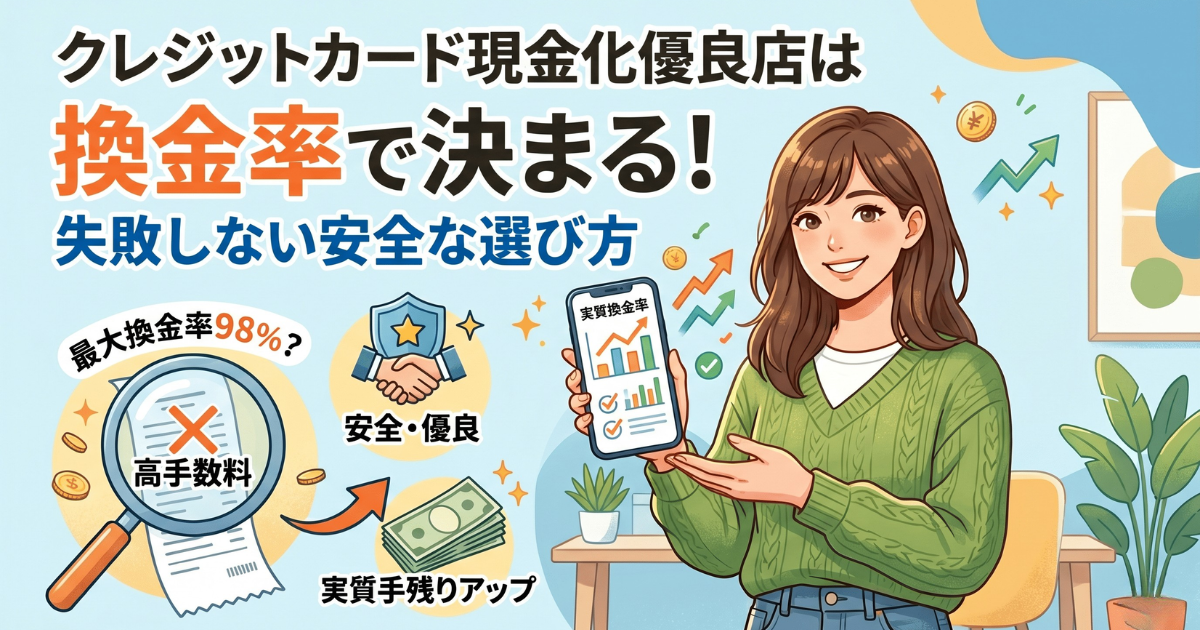 クレジットカード現金化優良店は換金率で決まる！